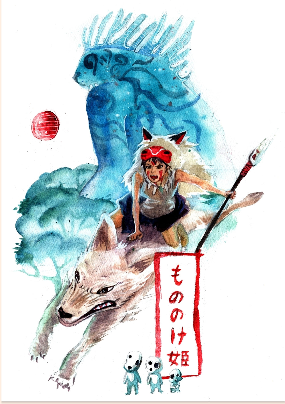 "Princess Mononoke" Oversized shirt